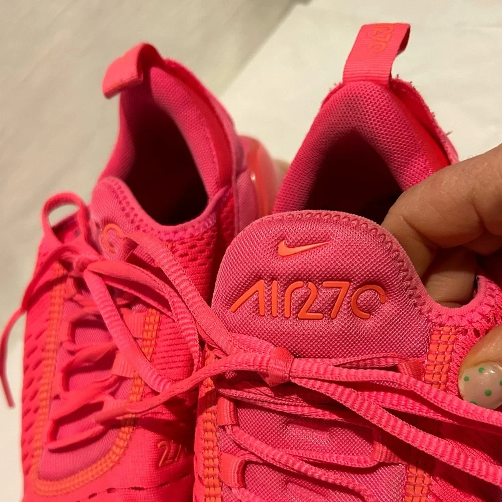 Nike‎ Air 270s Triple University Women's Bold Pink Sneakers  colorful athleisure